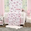 Little Love by NoJo Beautiful Blooms Pink and White Floral Fitted Crib Sheet - 4 of 4