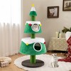 Tangkula Christmas Cat Tree for Indoor Cats w/ 2 Condos Sisal Scratching Posts Spring Toy - 4 of 4