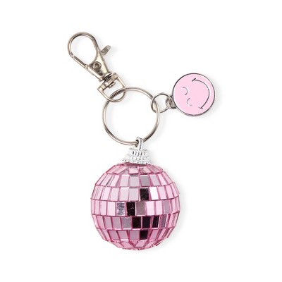 Yoobi SmileyWorld Keychain Pink Smiley Disco Ball