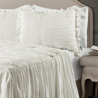 Lush Décor Ravello Pintuck Ruffle Skirt Bedspread & Sham Set, 3 of 12