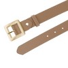 INSPIRE CHIC Women's Golden Square Buckle Fashion Faux Leather Waist Belts 1 Pc - 2 of 4