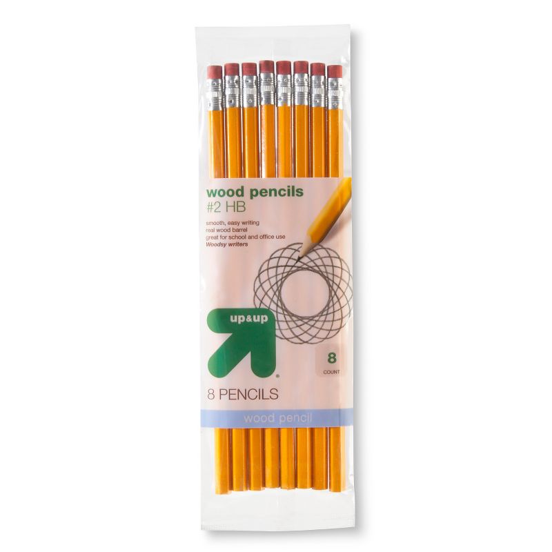 8pk #2 Wood Pencils - up &#38; up&#8482;, 1 of 2