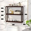 Bathroom Shelf 3 - Tier Wall Mount Storage Rack Multifunctional Adjustable Layer Standing Over Toilet Utility Shelves - 3 of 4