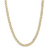 Black Bow Jewelry Men's 6.5mm, 14k Yellow Gold, Hollow Curb Link Chain Necklace - 3 of 4