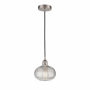 Ithaca - 1 Light Cord Hung Mini Pendant In Industrial Style-8.25 Inches Tall and 8 Inches Wide - 1 of 1