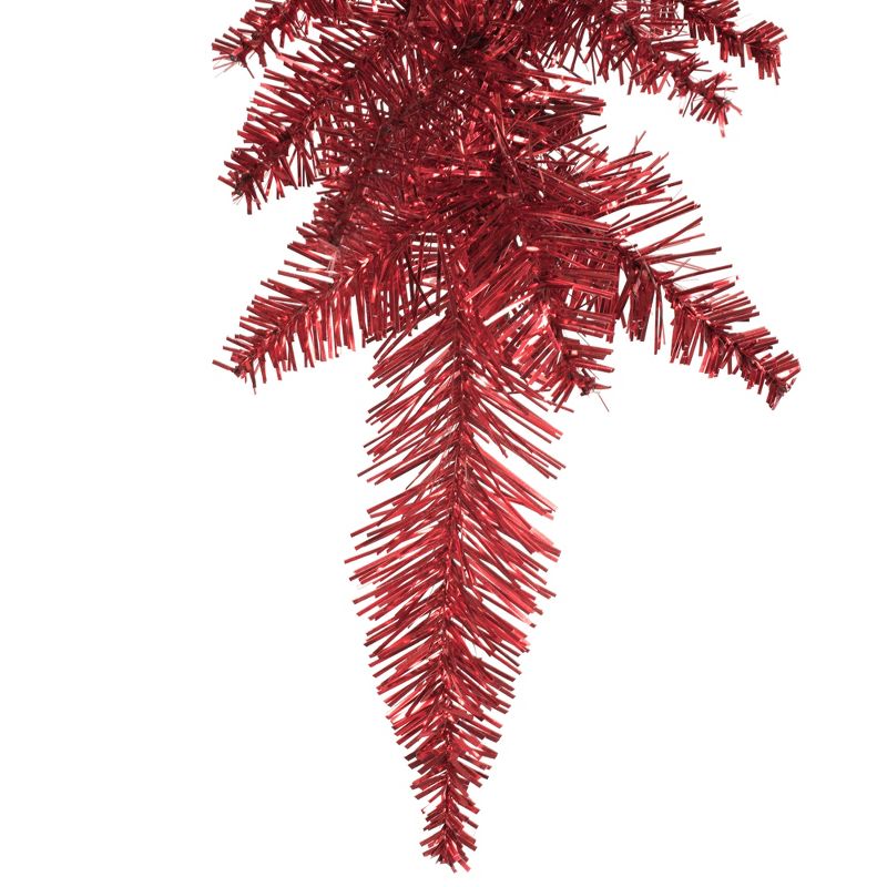 Vickerman 36" Tinsel Red Fir Artificial Christmas Teardrop, Unlit, 4 of 5