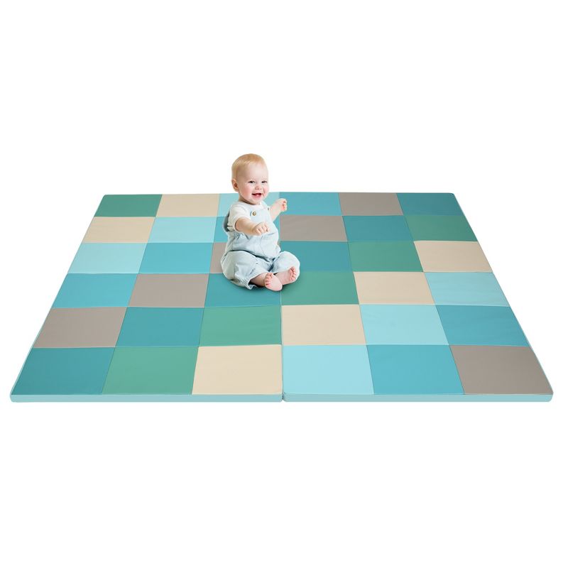 Costway 58'' Toddler Foam Play Mat Baby Folding Activity Floor Mat Home Daycare School, 1 of 11