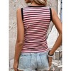 Women's Striped Round Neck Tank - Shewin Inc. - 2 of 2