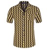 Lars Amadeus Men's Summer Irregular Printed Camp Collar Short Sleeves Button Down Hawaiian Shirt - 2 of 4