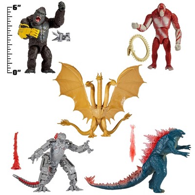Детские фигурки Godzilla MonsterVerse Titans vs Titans 5 Pk Battle Set – Godzilla Evolved, Kong with B.E.A.S.T. Glove, King Ghidorah with Whiplash Action Figures — фото 2