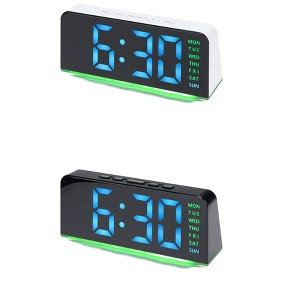 REGALWOVEN 2 Pcs Plastic Digital Corded Accurate Electric Alarm Clock 6.3 x 2.6 x 1.6 inch - 1 of 4