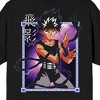 Yu Yu Hakusho Hiei Thunder Crew Neck Short Sleeve Men's Black T-shirt - 4 of 4