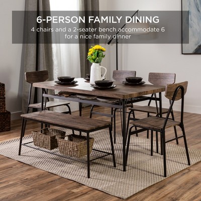 6 Piece Dining Set Target, 6 Seater Farmhouse Dining Table And Chairs Set