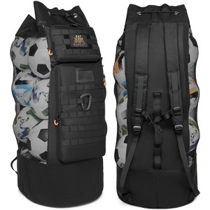 Generic Mesh Soccer Ball Bag Heavy Duty XL 10-13 Basketball Volleyball Football Coach Equipment Bag - 1 of 4