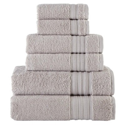 6 Piece Bath Towels Set, 100% Super Plush Premium Cotton - Becky