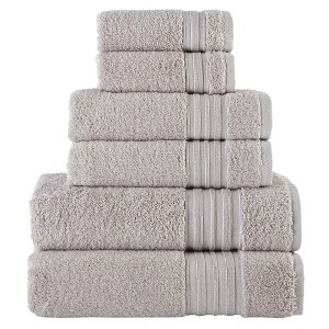 Laural Home Grey Mist Spa Collection 6-Pc. Cotton Towel Set - 1 of 1