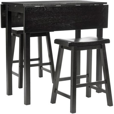 Espresso Malaysian Oak 3-Piece Square Pub Set
