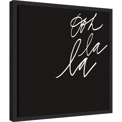 Ooh II Black and White Canvas Typography Wall Art