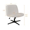 Cross-Legged Chair,No Wheels Armless Swivel Home Office Chair - 4 of 4