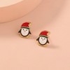Penguin Christmas Stud Earrings for Cartilage, Festive Holiday Jewelry Gift. - 4 of 4