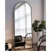 Arched Full Length Mirror Floor Mirror with Stand 18x58 Inch Black Wall Mirror Bedroom Body Mirror Large Size Strong Frame - 2 of 4