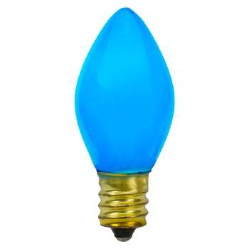 Northlight Pack of 4 Blue Opaque C7 Christmas Replacement Bulbs - 2"