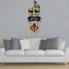 Big Dot of Happiness Mardi Gras - Hanging Porch Masquerade Party Outdoor Decorations - Front Door Decor - 3 Piece Sign - 3 of 4