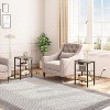 Small side table with charging station and USB port, three-layer bedside table with adjustable shelf - 2 of 4