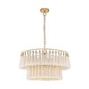 Rennnsan Asher 6-Light Modern Farmhouse 2-Tiered Natural Beige Drum Chandelier with Tassel Accents - 4 of 4