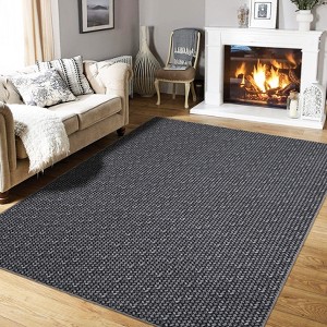Modern Braided Printed Area Rug Machine Washale Easy Cleaning Indoor Carpet - 1 of 4