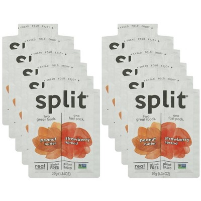 Split Nutrition Peanut Butter and Strawberry Spread - Case of 10/1.34 oz
