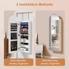 GlasFlength Full Length Mirrors Lockable Arched Jewelry Full-Length Mirror Cabinet 2 Drawers for Living Room, White, 15.7"*3.94"*42.5" - 4 of 4