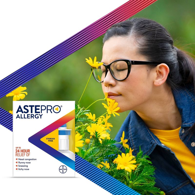 Astepro Azelastine Hydrochloride Allergy Steroid Free Antihistamine Nasal Spray - 60 Metered Sprays, 6 of 13