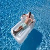 Swimline 74" Water Sports Kickback Adjustable Inflatable Swimming Pool Lounger Raft - Blue - 4 of 4
