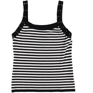 I.N.C International Concepts Womens Striped Pullover Sweater, Black, Large - 1 of 1