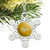 UC Davis Secondary Logo Metal Snowflake Christmas Tree Holiday Ornament - 2 of 3