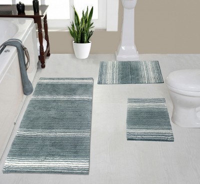 Gradiation Rug Collection Cotton Tufted Set of 3 Bath Rug Set - Home Weavers