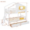 NicBex Twin Over Twin Bunk Bed with Guardrail and 2 Drawers,Loft Bed with Ladder and 1 Storage Box and Shelf,Noise Reduced Bunk Beds for Bedroom - 3 of 4