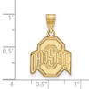 Black Bow Jewelry 14k Yellow Gold Ohio State Buckeyes NCAA Medium Pendant - 2 of 3
