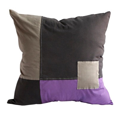 Slickblue Passion Decorative Patchwork Cushion - 19.7", Knitted Fabric, Hidden Zipper, Modern Style Pillow