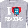 Boys' - Dr. Seuss - The Cat In The Hat Book Cover I Love Reading Graphic Long Sleeve Fleece Sweatshirt - 2 of 4