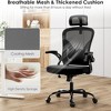 Infurnic Task and Office Chairs, Office Chair with Adjustable Lumbar Support and Armrests, for Home and Office, Black, 23.43"*23.43"*56.69" - 4 of 4