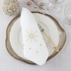 Saro Lifestyle Table Napkins With Embroidered Snowflake Design (Set of 4) - 3 of 4