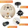 Runesay Chandeliers 10-Light, Modern Pendant Lighting, Vintage Ceiling Light Fixture, Starburst Hanging Light, E26 Base, Black - 3 of 4
