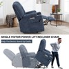 ChicFurnit Living Room Chair Arm Accent Chair 350 LBS Power Lift Recliner with Massage Heat and Cup Holders Elder Chair for Living Room, Blue / Beige - 4 of 4