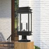 Livex Lighting Princeton 2 - Light Post Light in  Black/Polished Chrome Stainless Steel - 3 of 4