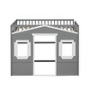PAGED Twin Size Loft Bed with Under-bed Space, Wooden Bed Frame with Windows, Ladder and Guardrail, Modern Bunk Bed for Boy and Girl - 3 of 4