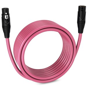 LyxPro 15 ft Red Balanced XLR Cable – 3‑Pin Male‑to‑Female Mic Cord for Studio, Live - 1 of 4