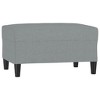 vidaXL Footstool Light Gray 27.6 in.x21.7 in.x16.1 in. Fabric - 2 of 4