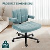 QingMoon Criss Cross Office Chair, Fabric Desk Chair, Modern Style Swivel Computer Chair with Adjustable Wide Armrests for Home Office - 4 of 4